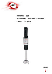 SEB HB857A00 SLIMFORCE Mode D'emploi