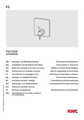 KWC F5LT2018 Notice De Montage Et De Mise En Service