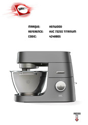 Kenwood Chef KVC 7325S TITANIUM Manuel D'instructions