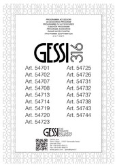 Gessi 316 54744 Manuel D'installation