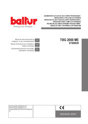 baltur TBG 2000 ME Manuel D'instructions Pour L'installation, L'emploi Et L'entretien