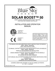 Blue Sky Energy SB50L Manuel D'installation Et D'utilisation