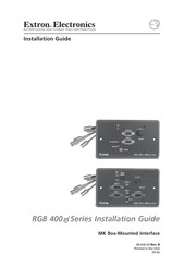 Extron Electronics RGB 400xi Serie Guide D'installation
