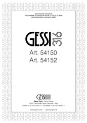 Gessi 316 54150 Manuel D'installation