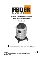 FEIDER Machines FHA1250VC Manuel D'instructions