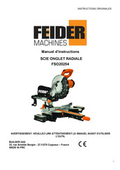 Feider Machines FSO20254 Manuel D'instructions