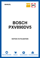 Bosch PXV890DV5 Manuel D'utilisation