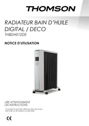 THOMSON THBDH012DE Notice D'utilisation