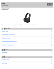 Sony MDR-XB950BT Guide D'aide