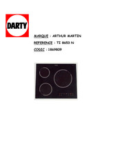 ARTHUR MARTIN TI8653N Mode D'emploi