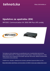 INFOSEC UPS SYSTEM X4 600 RM Plus Notice D'utilisation