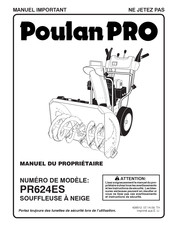 Poulan Pro PR624ES Manuel Du Propriétaire