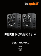 BE QUIET! PURE POWER 12 M 550W Mode D'emploi