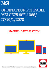 MSI GE75 9SF-1068 Manuel D'utilisation