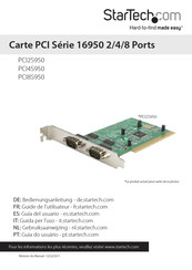 StarTech PCI4S950 Guide De L'utilisateur