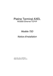 AXEL AX3000/M75D Notice D'installation