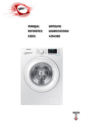 Samsung WW80J5555DW Manuel D'utilisation