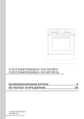 Amica EHX 924 600 E Notice D'utilisation