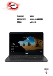 Asus UX561UD-E2029T Manuel Électronique