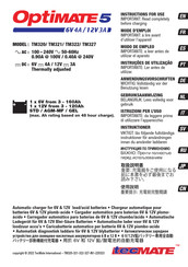 TecMate Optimate 5 TM322 Mode D'emploi