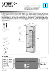 Forte ATTENTION ATNV71LB Notice De Montage