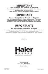 Haier HTQ21JAARSS Guide De L'utilisateur