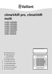 Vaillant climaVAIR pro VAIB1-050WNI Notice D'emploi