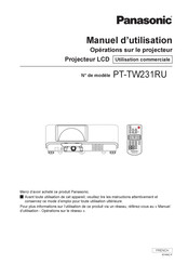 Panasonic PT-TW231RU Manuel D'utilisation