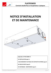 Zehnder FLATPOWER Serie Notice D'installation Et De Maintenance