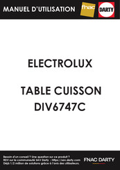 Electrolux DIV6747C Notice D'utilisation