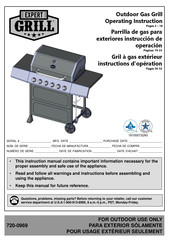 EXPERT GRILL 720-0969 Instructions D'opération