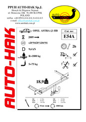 AUTO-HAK E54A Instructions De Montage