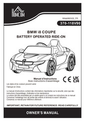 HOMCOM BMW i8 COUPE Manuel D'instructions