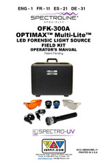 Spectro-UV Spectroline OPTIMAX Multi-Lite OFK-300A Manuel De L'opérateur