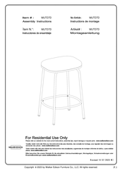 Walker Edison MUTD7D Instructions De Montage