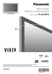 Panasonic VIERA TX-32LE8PS Mode D'emploi