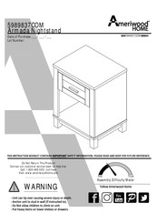 Ameriwood HOME Armada 5989837COM Instructions D'assemblage