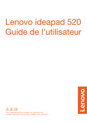 Lenovo ideapad 520 Serie Guide De L'utilisateur