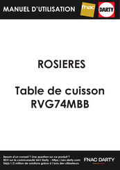 ROSIERES RVG74MBB Notice D'emploi