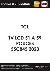 Tcl 55C845 Notice D'utilisation