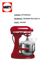 KitchenAid 5KPM5EER Mode D'emploi