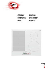Siemens EX652FEB1F Mode D'emploi