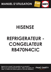 Hisense RB470N4CIC Manuel De Fonctionnement De L'utilisateur