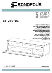 Sonorous ST 260-BS Instructions De Montage