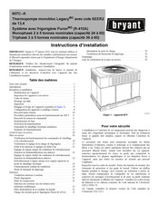 Bryant Legacy 607C Instructions D'installation