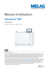 Melag Vacuclave 550 Manuel D'utilisation