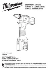 Milwaukee M12 2550-20 Manuel De L'utilisateur