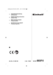 EINHELL 41.801.35 Mode D'emploi D'origine