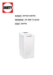 ARTHUR MARTIN AW 3085 TA Mode D'emploi