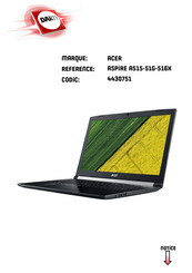 Acer ASPIRE A515-51G-516X Manuel D'utilisation